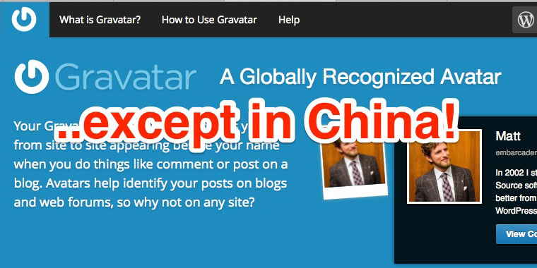 Gravatar in China